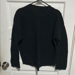 lululemon athletica Black Crew Neck Sweater